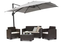 OUTLET - Sombrilla de jardín gris Siena 3x3m Garden Point