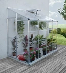 Pequeño invernadero mural Lean To Hybrid 1,24 x 2,44 m Palram - Canopia silver
