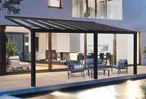 Pérgola de aluminio Stockholm Palram 3,4 x 8,1 m gris