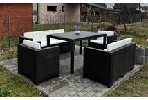 Mueble jardín poliratán Colorado Apetito 7 marrón Bica