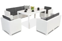 Colorado Apetito 7 conjunto de muebles de ratán blanco Bica