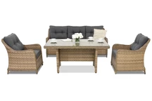 Conjunto Toledo Apetito 5 en technorattan Garden Point capuchino