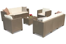 Conjunto de muebles de jardín Colorado Coffee 8 cappuccino Bica technorattan