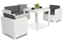 Conjunto de muebles de jardín technorattan Colorado Dallas Apetito 4 blanco Bica