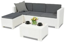 Conjunto de muebles de salón de Technorattan Colorado Relax blanco Bica