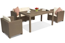 Conjunto de muebles en technorattan Colorado Apetito 4 cappuccino Bica