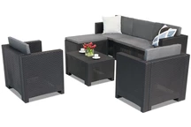 Conjunto de sofás en technorattan Colorado Relax Corner 6 antracita Bica