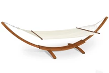 Hamaca de madera con armazón Kiwi Garden Point blanco