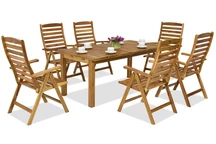 Mobiliario de jardín de madera Jakarta/Bombay 6 Garden Point