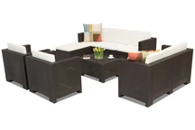 Mueble lounge de poliratán Colorado Relax Corner 8 marrón Bica