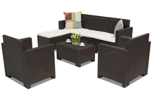 Mueble lounge de technorattan Nebraska Relax Corner 6 marrón Bica