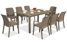 Mueble rattan Houston/Indiana para 8 personas capuchino Bica