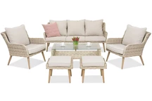 Muebles de jardín Bilbao Coffee 5 + 2 pufs arena Garden Point