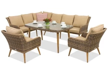 Muebles de jardín Bilbao Comida 7 Garden Point marrón
