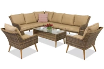 Muebles de jardín Bilbao Corner 7 Garden Point marrón