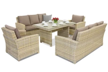 Muebles de jardín Bristol Apetito 8 en technorattan Garden Point beige
