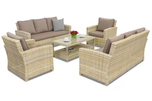 Muebles de jardín Bristol Coffee 8 en technorattan Garden Point beige