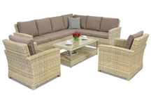 Muebles de jardín Bristol Corner 7 en technorattan Garden Point beige