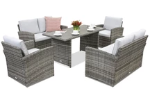 Muebles de jardín Monaco Apetito 6 Garden Point gris