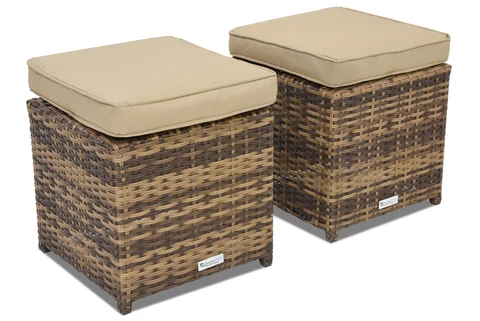 Muebles de jardín Monaco Coffee 4 + 2 pufs Garden Point marrón