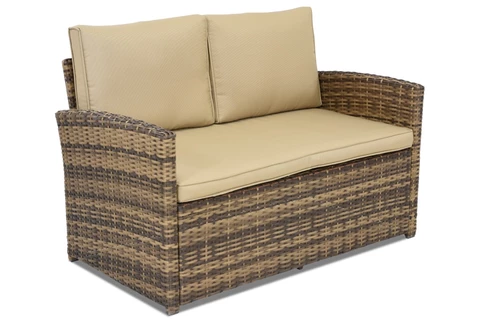 Muebles de jardín Monaco Coffee 4 + 2 pufs Garden Point marrón