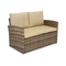 Muebles de jardín Monaco Coffee 4 + 2 pufs Garden Point marrón