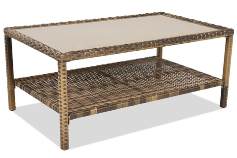 Muebles de jardín Monaco Coffee 4 + 2 pufs Garden Point marrón