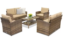Muebles de jardín Monaco Coffee 6 Garden Point marrón