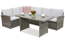 Muebles de jardín Monaco Comida 5 Garden Point gris