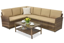 Muebles de jardín Monaco Corner Garden Point marrón