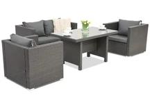 Muebles de jardín Roma Apetito 4 en technorattan Garden Point antracita