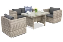 Muebles de jardín Roma Apetito 4 en technorattan Garden Point gris