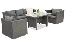 Muebles de jardín Roma Apetito 5 en technorattan Garden Point antracita