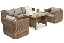 Muebles de jardín Roma Apetito 5 en technorattan Garden Point marrón