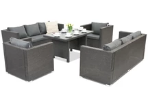 Muebles de jardín Roma Apetito 8 en technorattan Garden Point antracita