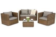 Muebles de jardín Roma Coffee 4 en technorattan Garden Point marrón