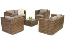 Muebles de jardín Roma Coffee 6 en technorattan Garden Point marrón