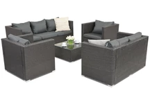 Muebles de jardín Roma Coffee 7 en technorattan Garden Point antracita