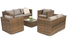 Muebles de jardín Roma Coffee 7 en technorattan Garden Point marrón