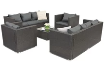Muebles de jardín Roma Coffee 8 en technorattan Garden Point antracita
