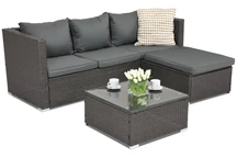 Muebles de jardín Roma Corner 4 en technorattan Garden Point antracita