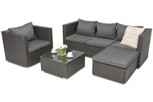 Muebles de jardín Roma Corner 5 en technorattan Garden Point antracita