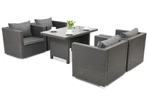 Muebles de jardín Roma Premium 4 en technorattan Garden Point antracita