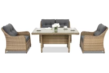 Muebles de jardín Toledo Apetito 4 en technorattan Garden Point capuchino