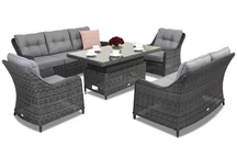 Muebles de jardín Toledo Apetito 7 Lift en technorattan Garden Point antracita