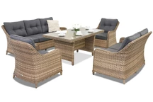 Muebles de jardín Toledo Apetito 7 en technorattan Garden Point capuchino