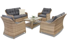 Muebles de jardín Toledo Coffee 6 en technorattan Garden Point capuchino