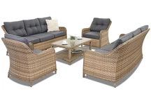 Muebles de jardín Toledo Coffee 8 en technorattan Garden Point capuchino