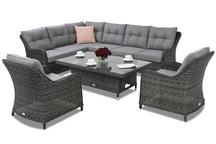 Muebles de jardín Toledo Comida 7 Lift en technorattan Garden Point antracita