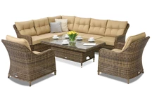 Muebles de jardín Toledo Comida 7 Lift en technorattan Garden Point marrón